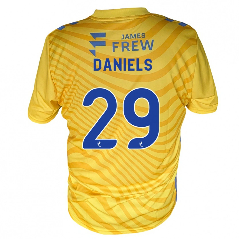 DanxenレディースDjenairo Daniels#29ロイヤルブルー 黄アウェイシャツ2026/27ジャージーユニフォーム