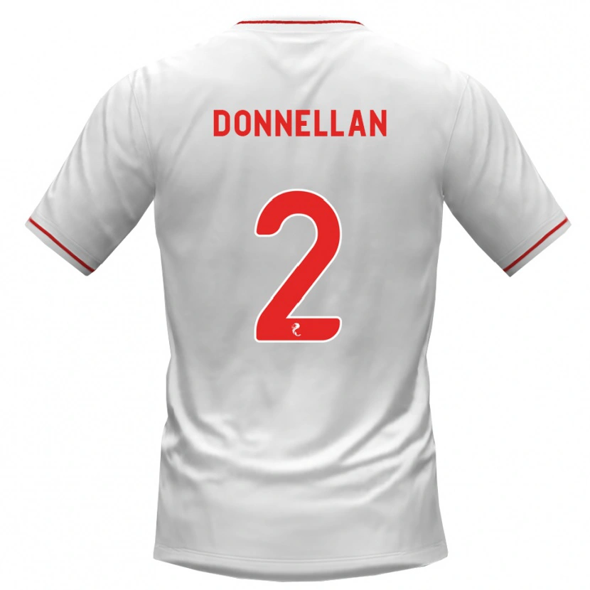 Danxenレディースショーン・ドネラン#2白赤アウェイシャツ2026/27ジャージーユニフォーム