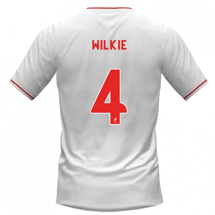 DanxenレディースJack Wilkie#4白赤アウェイシャツ2026/27ジャージーユニフォーム