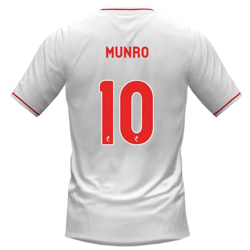 DanxenレディースVhairi Munro#10白赤アウェイシャツ2026/27ジャージーユニフォーム