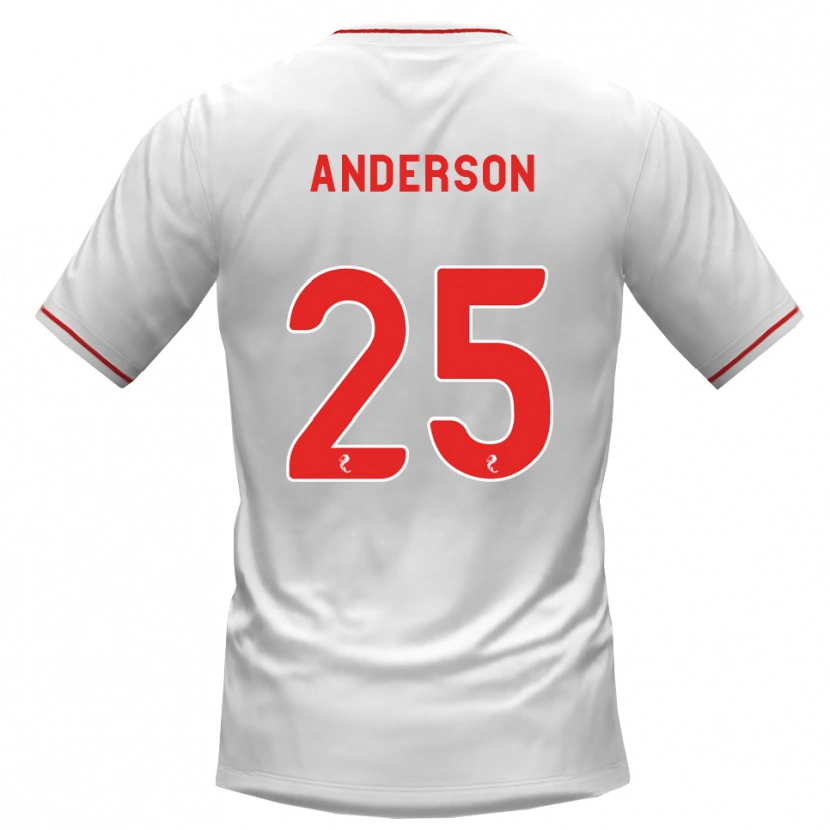 DanxenレディースBruce Anderson#25白赤アウェイシャツ2026/27ジャージーユニフォーム