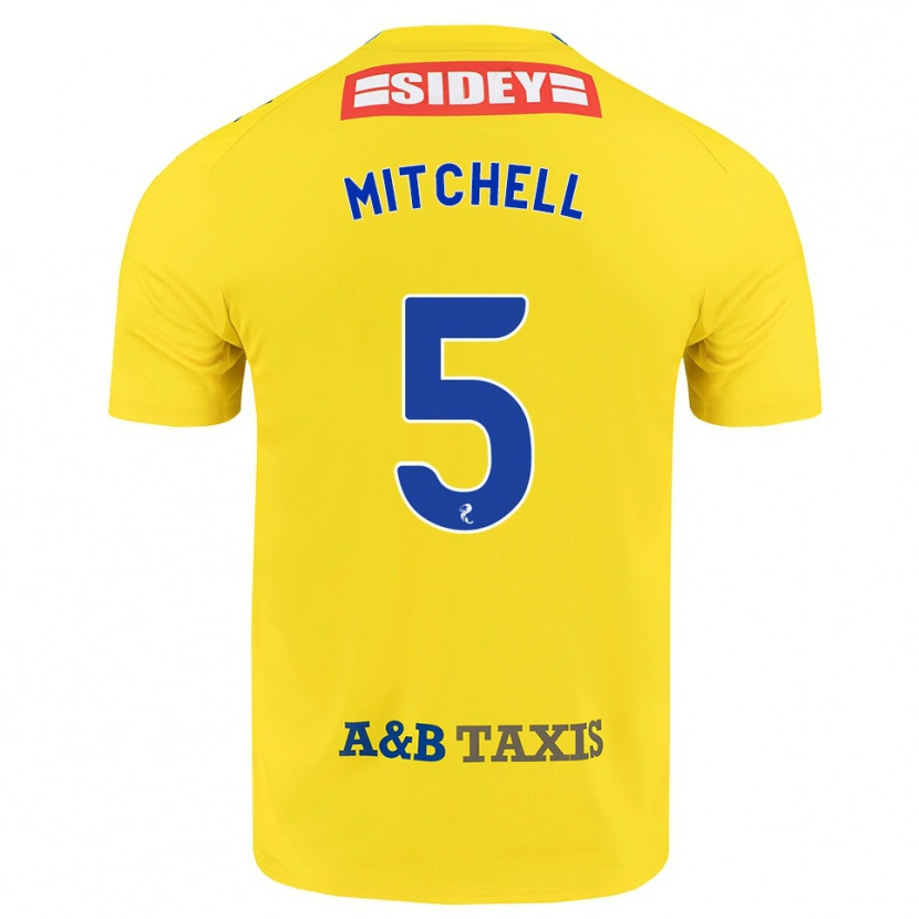 Danxenレディースザック・ミッチェル#5黄 青 黒アウェイシャツ2026/27ジャージーユニフォーム