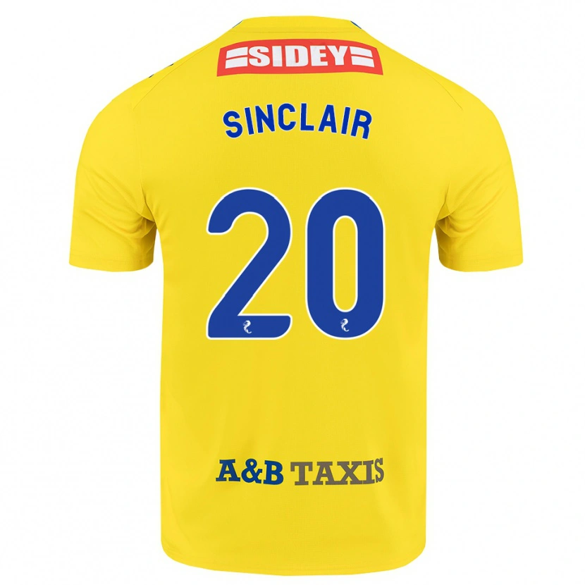 DanxenレディースRoss Sinclair#20黄 青 黒アウェイシャツ2026/27ジャージーユニフォーム