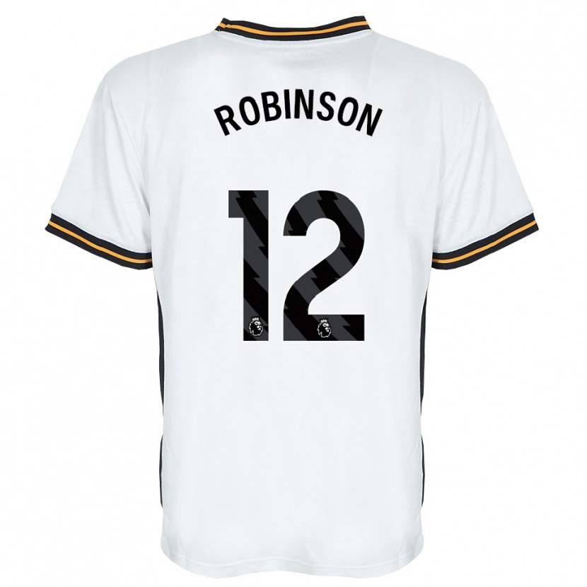 DanxenレディースBen Robinson#12ホワイト オレンジ ブラックアウェイシャツ2026/27ジャージーユニフォーム