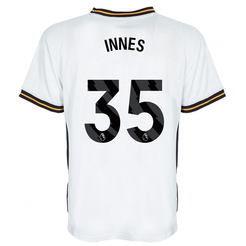 DanxenレディースEmma Innes#35ホワイト オレンジ ブラックアウェイシャツ2026/27ジャージーユニフォーム