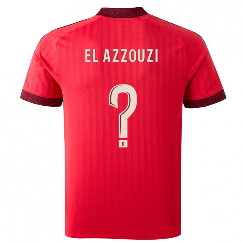 DanxenレディースNourdine El Azzouzi#0バーガンディ レッド ホワイトアウェイシャツ2026/27ジャージーユニフォーム