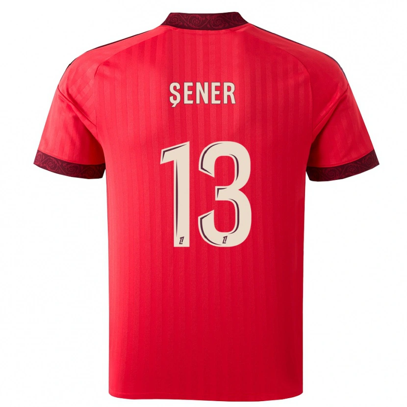 DanxenレディースHaktan Şener#13バーガンディ レッド ホワイトアウェイシャツ2026/27ジャージーユニフォーム