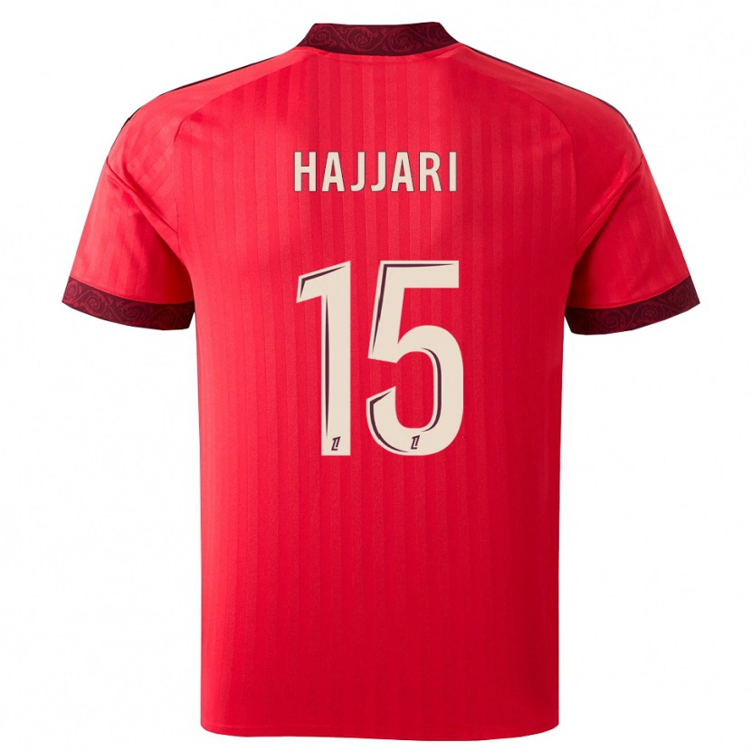 DanxenレディースRayhan Hajjari#15バーガンディ レッド ホワイトアウェイシャツ2026/27ジャージーユニフォーム