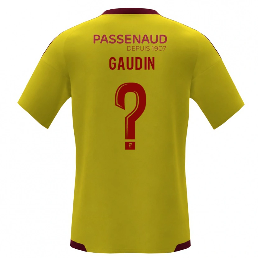 DanxenレディースMathis Gaudin#0イエロー レッド グリーンアウェイシャツ2026/27ジャージーユニフォーム