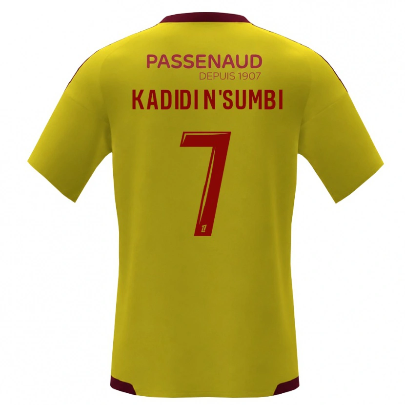 DanxenレディースAndy Junior Kadidi N'sumbi#7イエロー レッド グリーンアウェイシャツ2026/27ジャージーユニフォーム