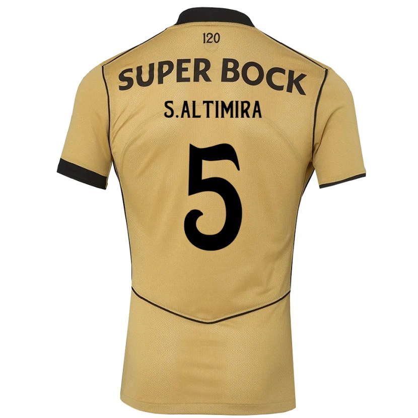 Danxenレディースセルジ・アルティミラ#5ゴールデンロッド ブラックアウェイシャツ2026/27ジャージーユニフォーム