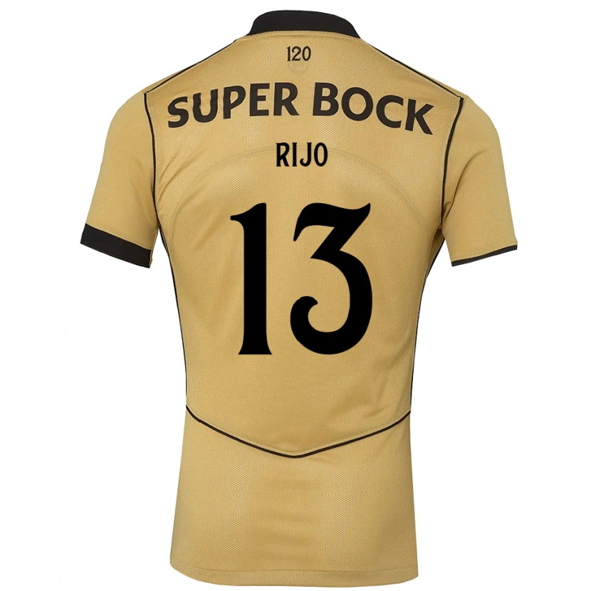DanxenレディースJoão Rijo#13ゴールデンロッド ブラックアウェイシャツ2026/27ジャージーユニフォーム