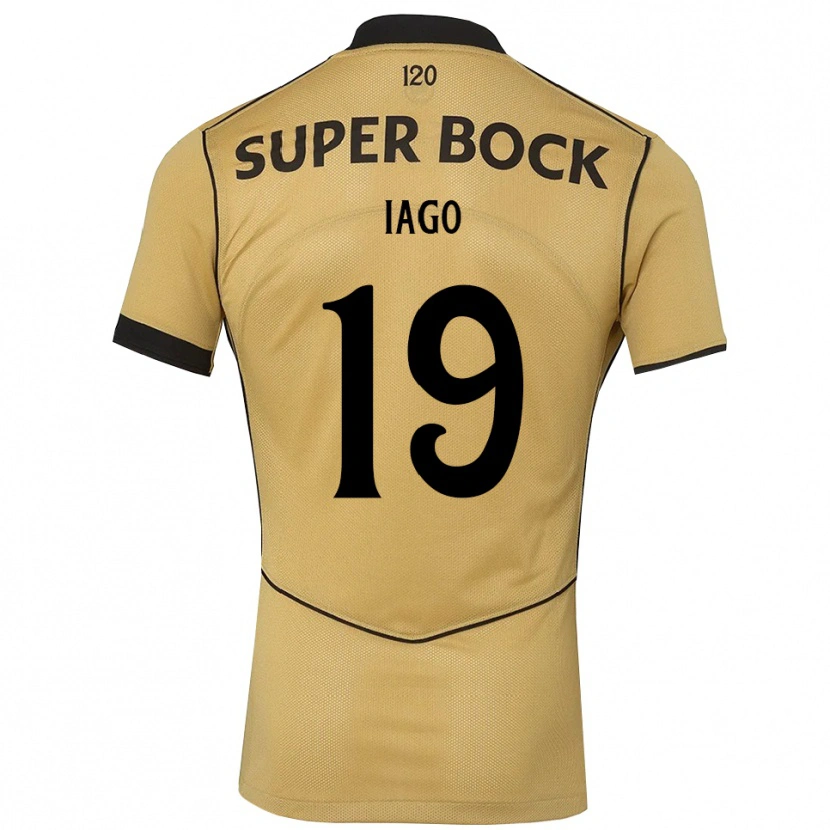Danxenレディースパウロ・イアゴ#19ゴールデンロッド ブラックアウェイシャツ2026/27ジャージーユニフォーム