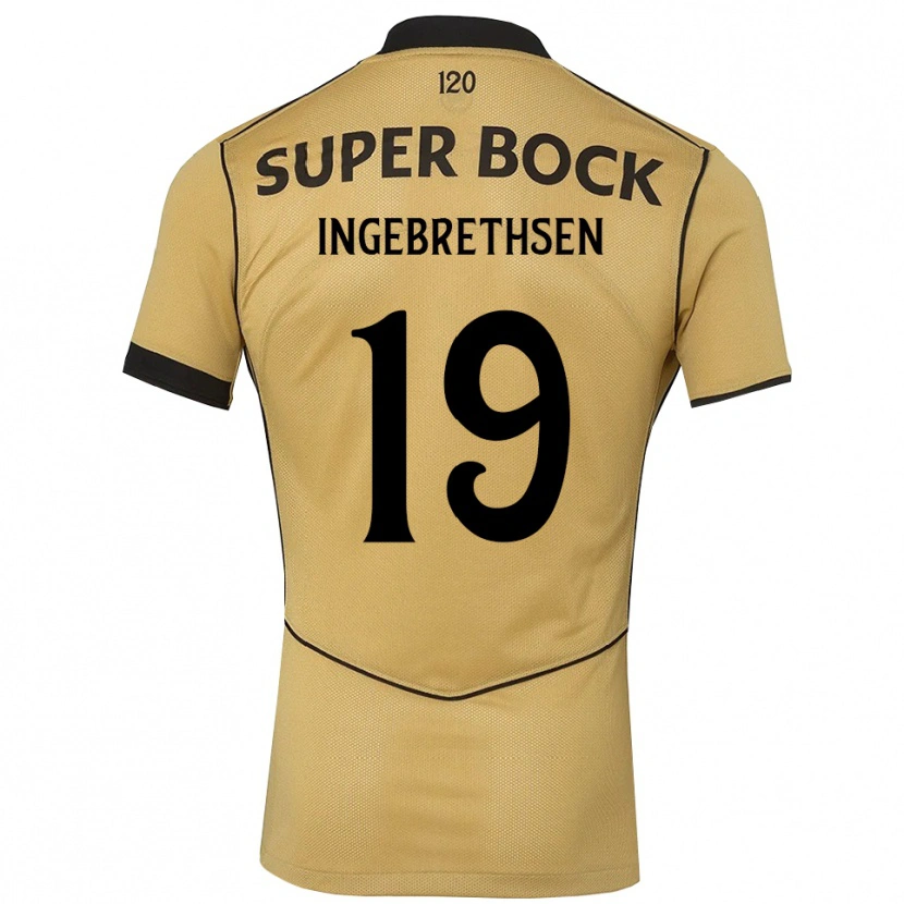 DanxenレディースErik Ingebrethsen#19ゴールデンロッド ブラックアウェイシャツ2026/27ジャージーユニフォーム
