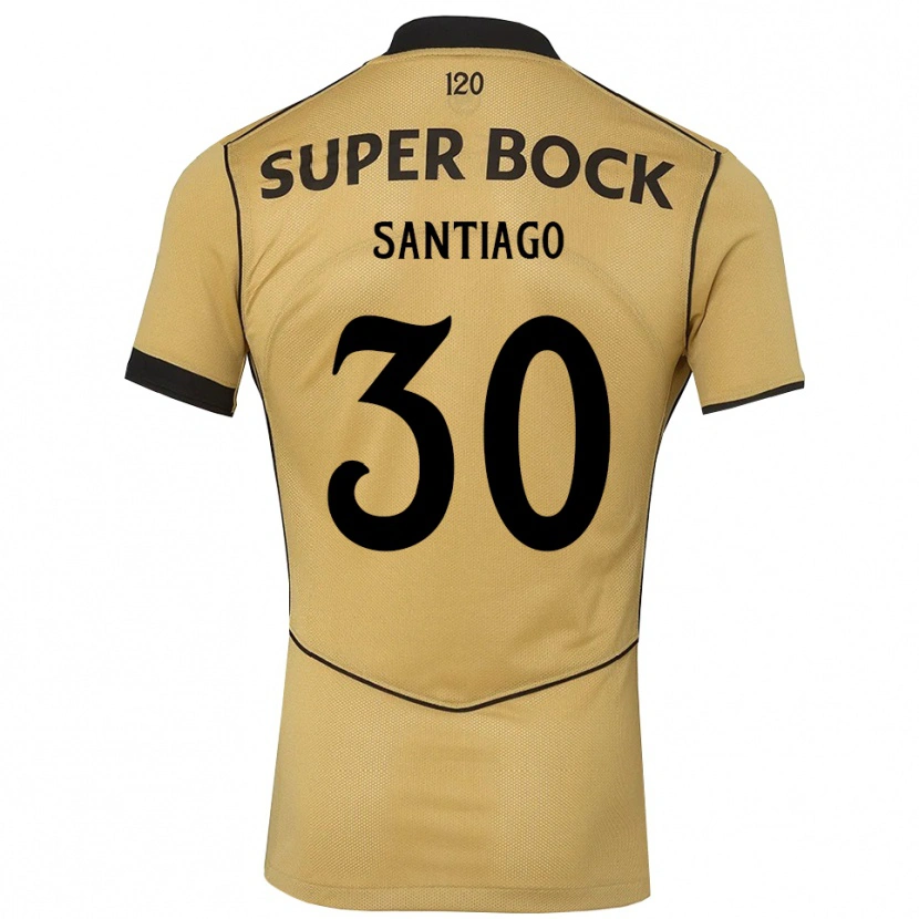Danxenレディースカロリーナ・サンティアゴ#30ゴールデンロッド ブラックアウェイシャツ2026/27ジャージーユニフォーム