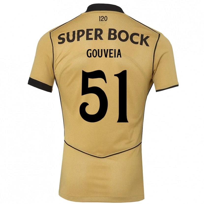 Danxenレディースミゲル・ゴヴェイア#51ゴールデンロッド ブラックアウェイシャツ2026/27ジャージーユニフォーム
