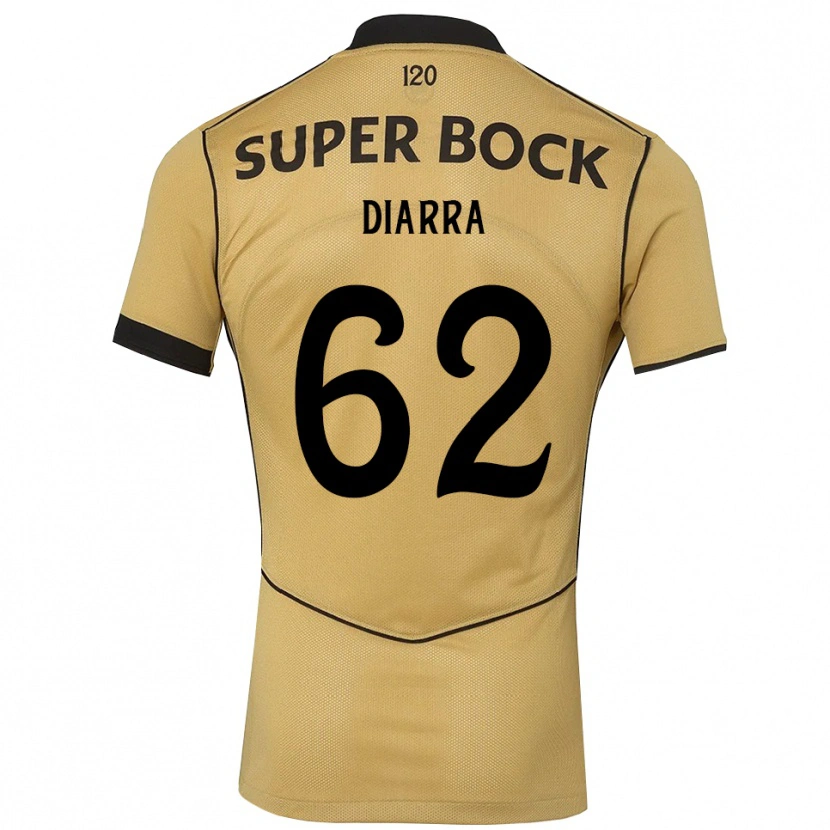 Danxenレディースイブラヒム・ディアッラ#62ゴールデンロッド ブラックアウェイシャツ2026/27ジャージーユニフォーム