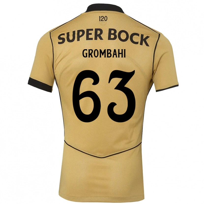 DanxenレディースChris Grombahi#63ゴールデンロッド ブラックアウェイシャツ2026/27ジャージーユニフォーム