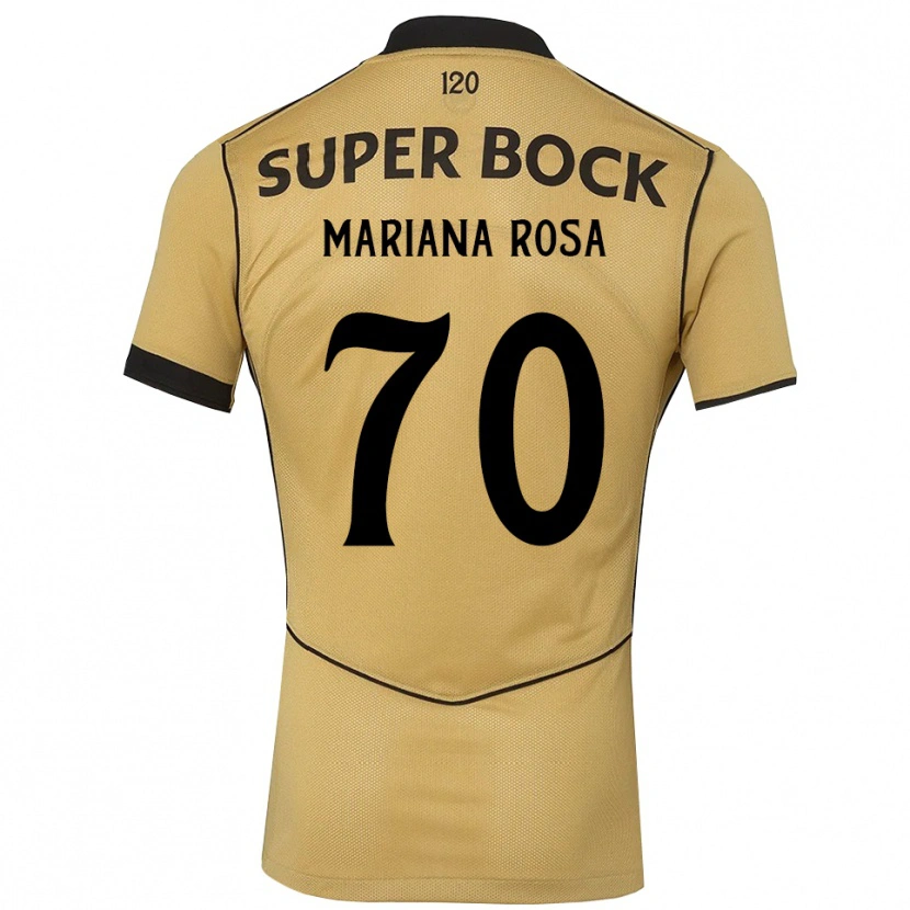 Danxenレディースマリアナ・ローザ#70ゴールデンロッド ブラックアウェイシャツ2026/27ジャージーユニフォーム