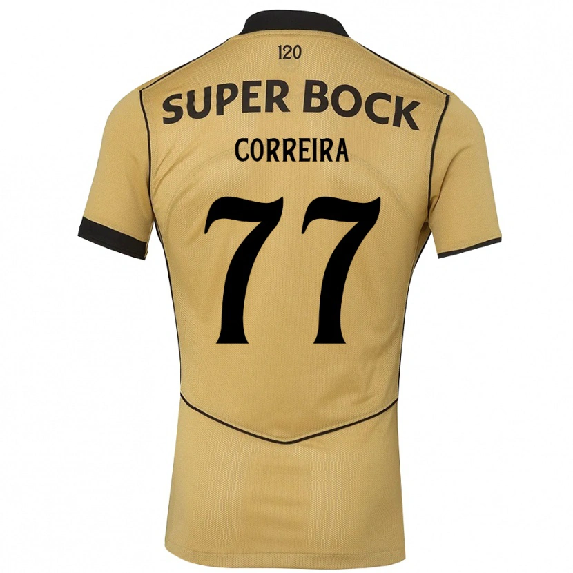 Danxenレディースアリシア・コレイア#77ゴールデンロッド ブラックアウェイシャツ2026/27ジャージーユニフォーム