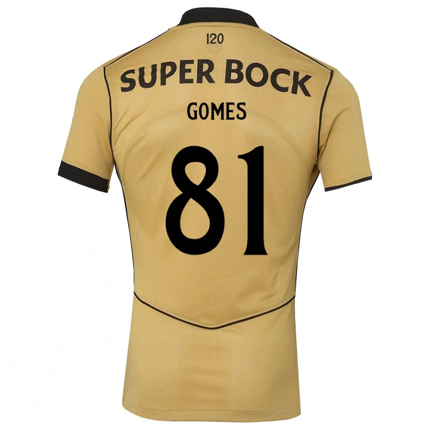 Danxenレディースサルバドール・ゴメス#81ゴールデンロッド ブラックアウェイシャツ2026/27ジャージーユニフォーム