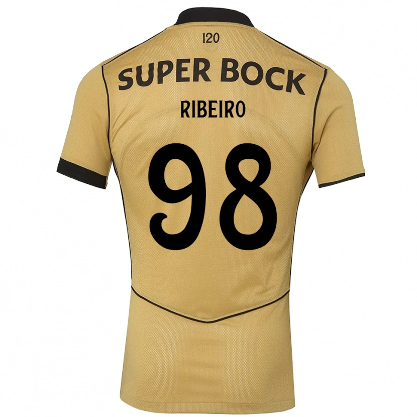 DanxenレディースMartim Ribeiro#98ゴールデンロッド ブラックアウェイシャツ2026/27ジャージーユニフォーム