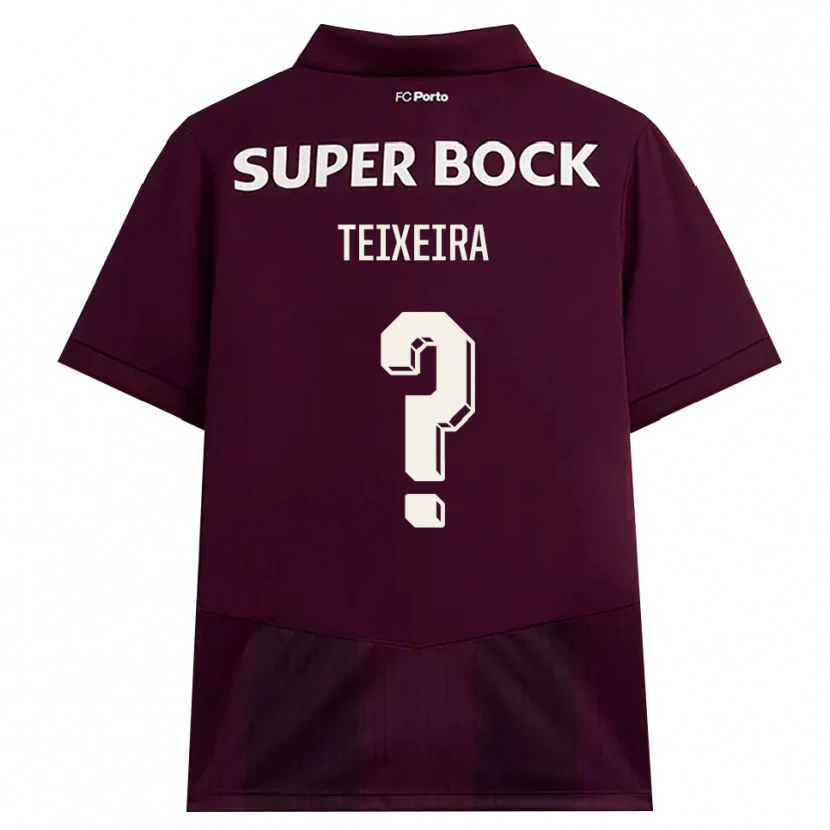 DanxenレディースGonçalo Teixeira#0バーガンディ ホワイトアウェイシャツ2026/27ジャージーユニフォーム