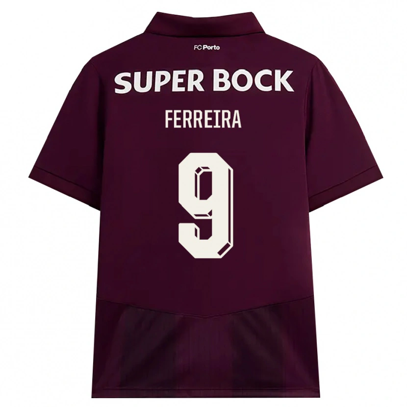 DanxenレディースCristina Ferreira#9バーガンディ ホワイトアウェイシャツ2026/27ジャージーユニフォーム