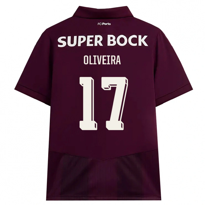 DanxenレディースRodrigo Oliveira#17バーガンディ ホワイトアウェイシャツ2026/27ジャージーユニフォーム