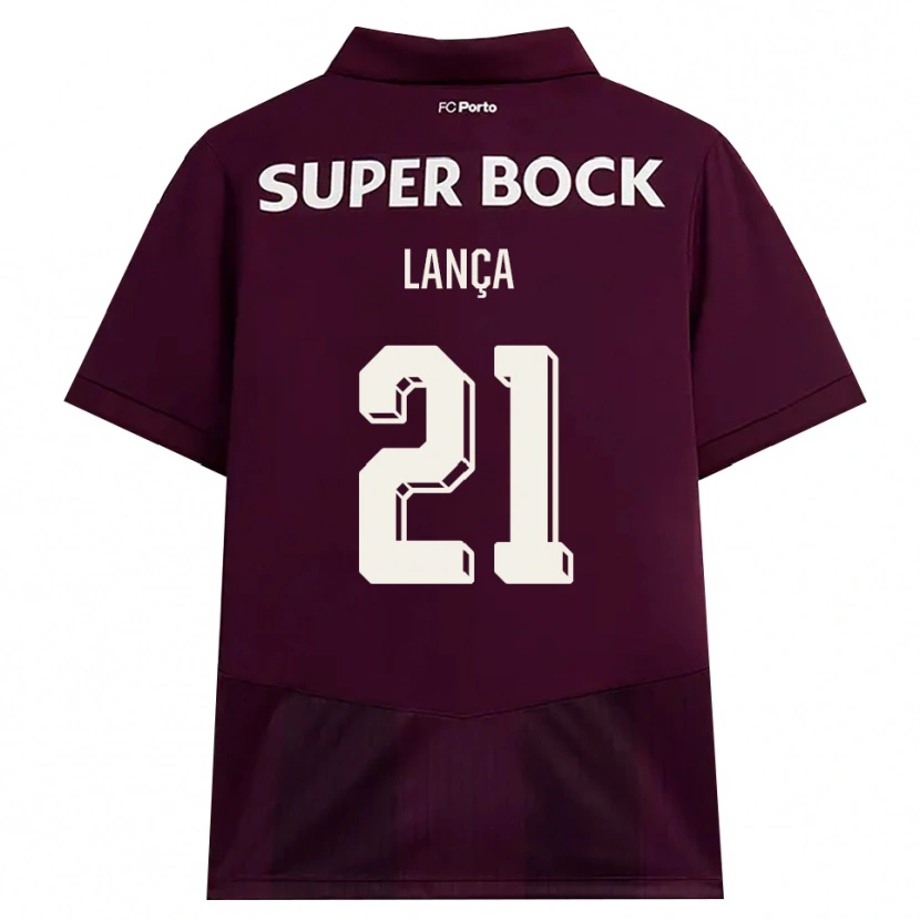 DanxenレディースGabriel Lança#21バーガンディ ホワイトアウェイシャツ2026/27ジャージーユニフォーム