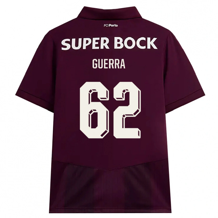 DanxenレディースGustavo Guerra#62バーガンディ ホワイトアウェイシャツ2026/27ジャージーユニフォーム