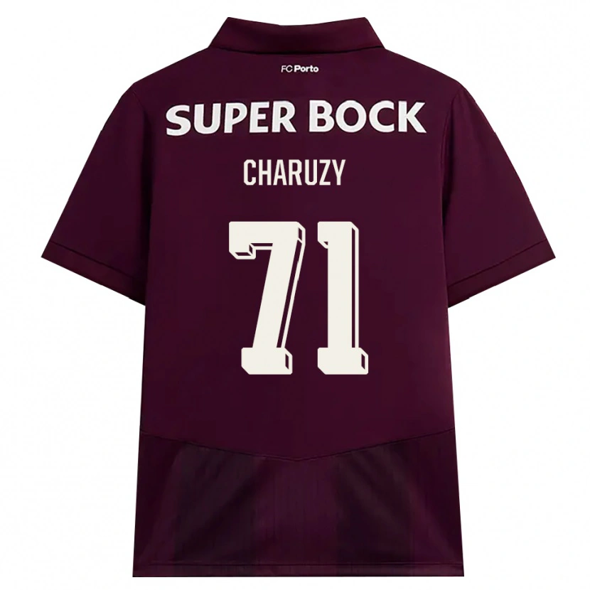 DanxenレディースHubert Charuży#71バーガンディ ホワイトアウェイシャツ2026/27ジャージーユニフォーム