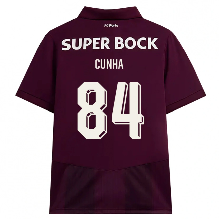 DanxenレディースMartim Cunha#84バーガンディ ホワイトアウェイシャツ2026/27ジャージーユニフォーム