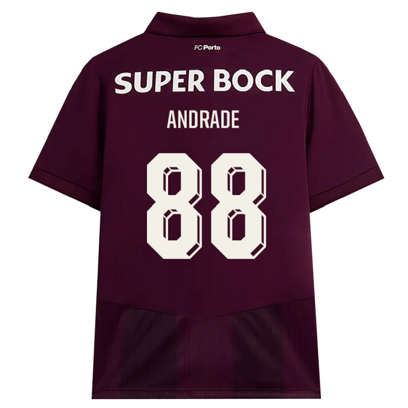 Danxenレディースドミンゴス・アンドラーデ#88バーガンディ ホワイトアウェイシャツ2026/27ジャージーユニフォーム