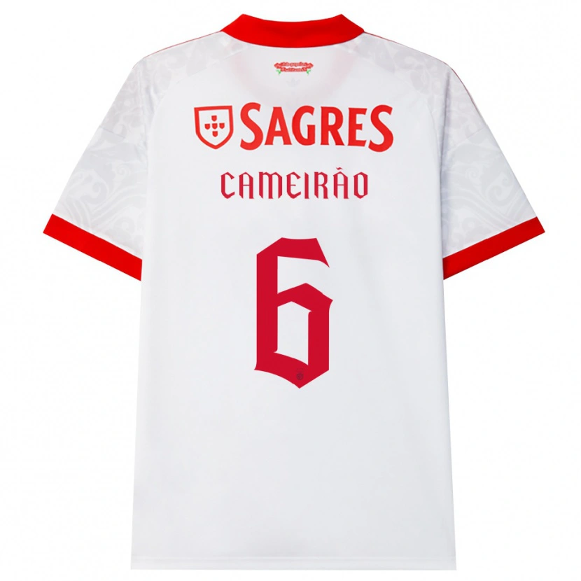 DanxenレディースBeatriz Cameirão#6ホワイト レッド イエローアウェイシャツ2026/27ジャージーユニフォーム
