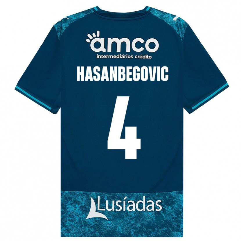 DanxenレディースMelisa Hasanbegović#4ダークスレートグレー ミディアムターコイズアウェイシャツ2026/27ジャージーユニフォーム