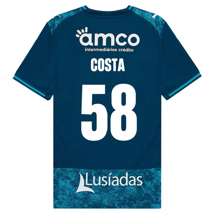 DanxenレディースFlinto Costa#58ダークスレートグレー ミディアムターコイズアウェイシャツ2026/27ジャージーユニフォーム