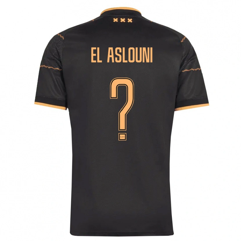 DanxenレディースAchraf El Aslouni#0ブラック オレンジアウェイシャツ2026/27ジャージーユニフォーム