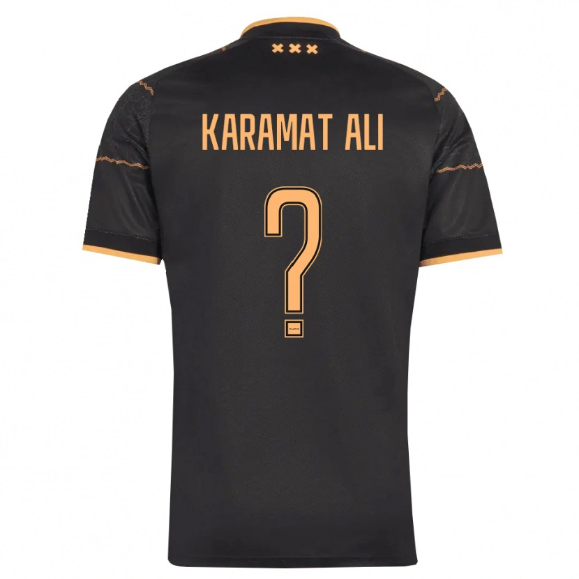DanxenレディースYaïr Karamat Ali#0ブラック オレンジアウェイシャツ2026/27ジャージーユニフォーム