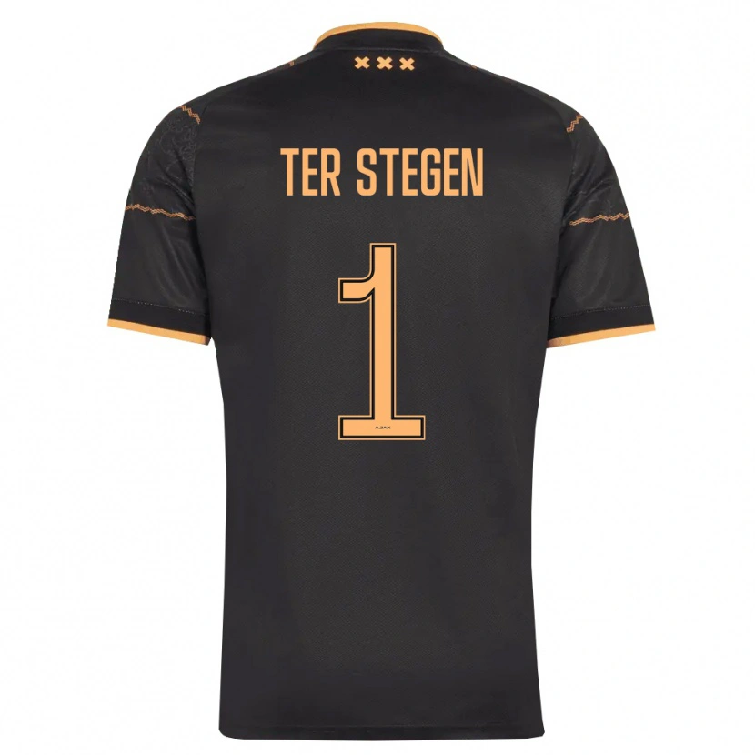 Danxenレディースマルク＝アンドレ・テア・シュテーゲン#1ブラック オレンジアウェイシャツ2026/27ジャージーユニフォーム