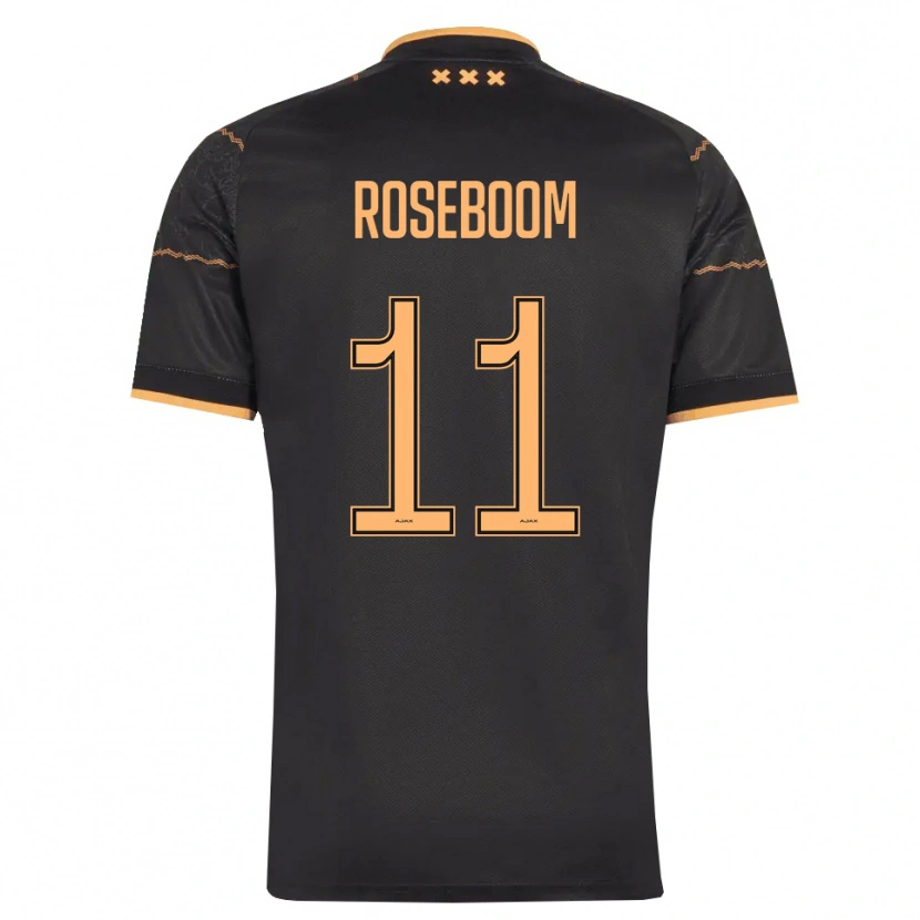 DanxenレディースYouri Roseboom#11ブラック オレンジアウェイシャツ2026/27ジャージーユニフォーム