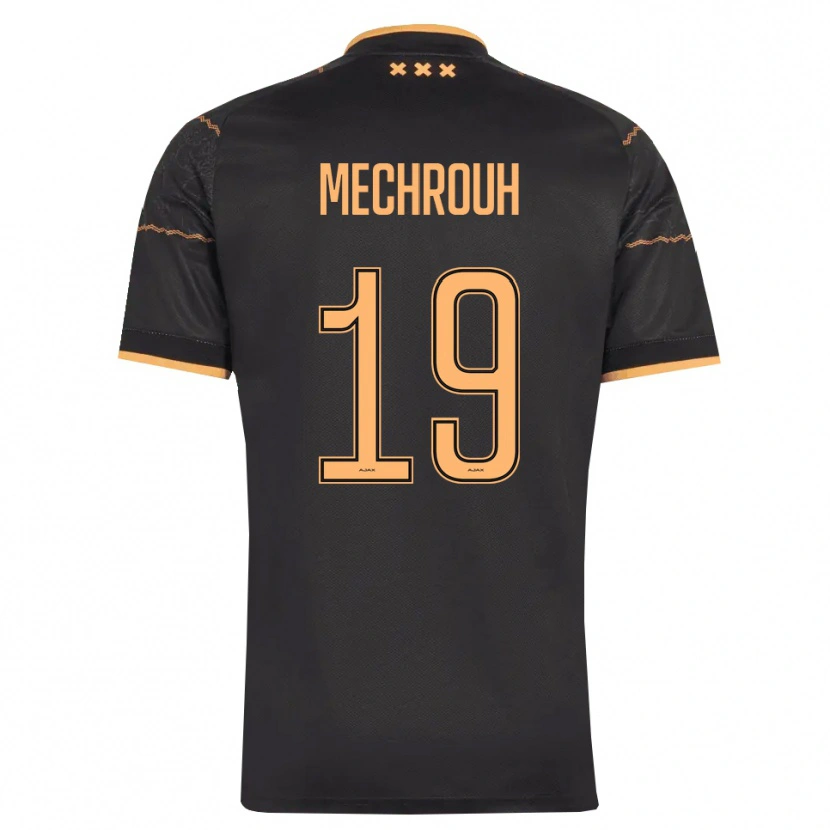 DanxenレディースElias Mechrouh#19ブラック オレンジアウェイシャツ2026/27ジャージーユニフォーム