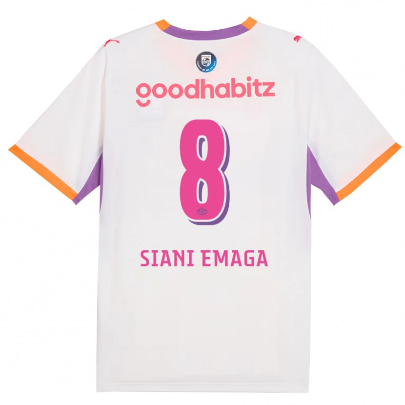 DanxenレディースEzechiel Siani Emaga#8ホワイト パープル オレンジアウェイシャツ2026/27ジャージーユニフォーム