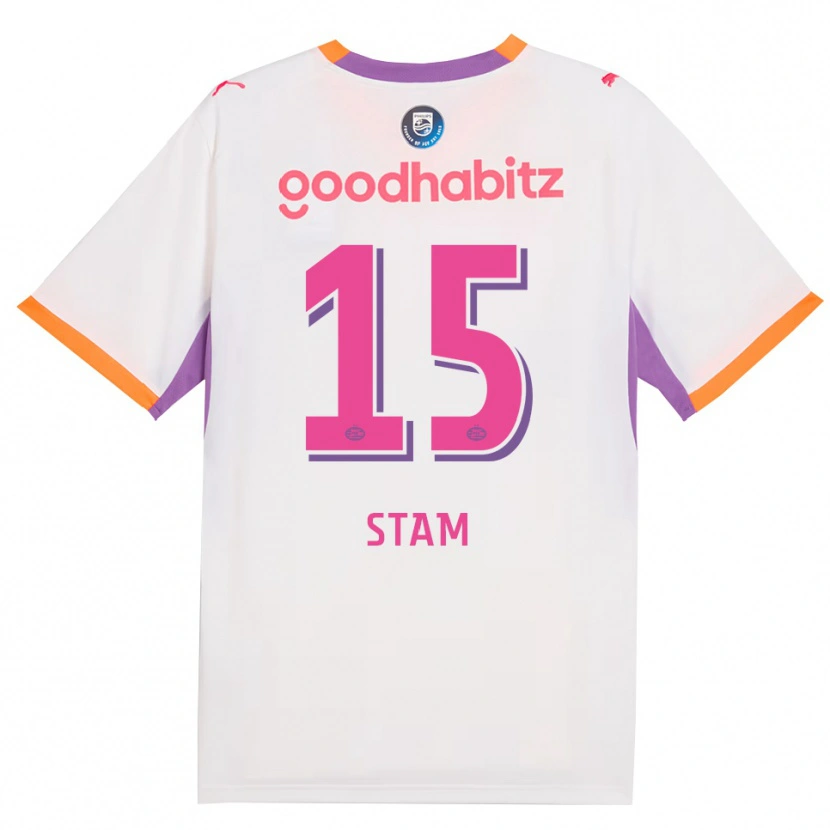 DanxenレディースDyran Stam#15ホワイト パープル オレンジアウェイシャツ2026/27ジャージーユニフォーム