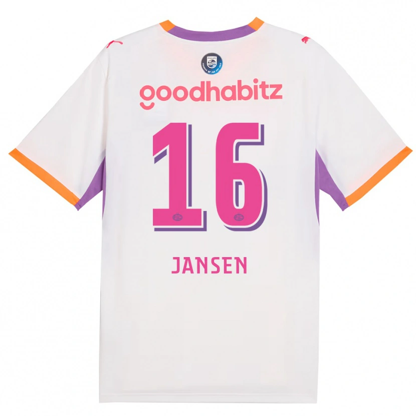 DanxenレディースSem Jansen#16ホワイト パープル オレンジアウェイシャツ2026/27ジャージーユニフォーム