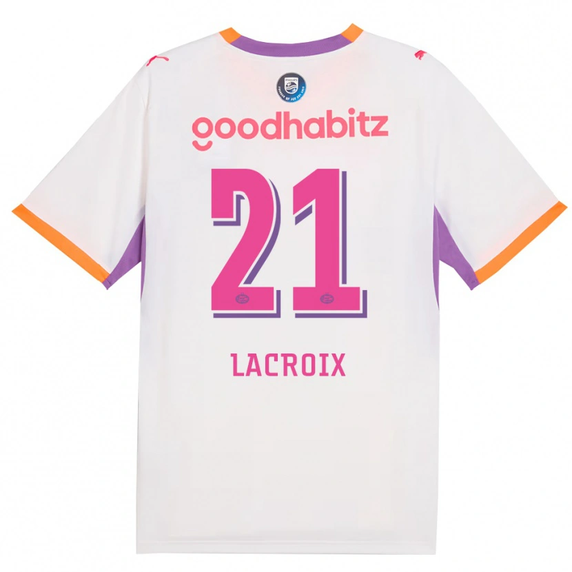 DanxenレディースRobine Lacroix#21ホワイト パープル オレンジアウェイシャツ2026/27ジャージーユニフォーム