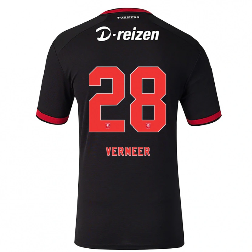 DanxenレディースSofie Rianne Vermeer#28レッド ホワイト ブラックアウェイシャツ2026/27ジャージーユニフォーム