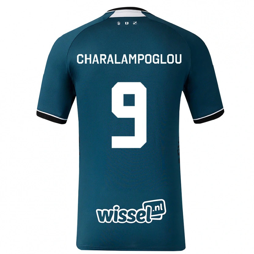 DanxenレディースGeorgios Charalampoglou#9ダークスレートグレー ホワイトアウェイシャツ2026/27ジャージーユニフォーム