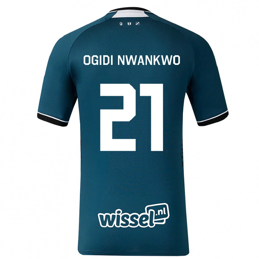 DanxenレディースNeville Ogidi Nwankwo#21ダークスレートグレー ホワイトアウェイシャツ2026/27ジャージーユニフォーム