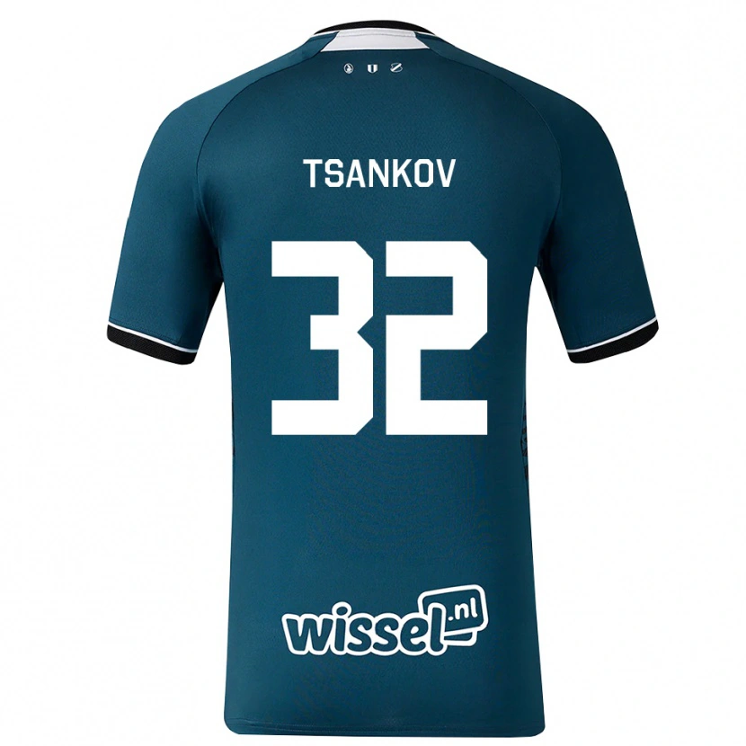 DanxenレディースMartin Tsankov#32ダークスレートグレー ホワイトアウェイシャツ2026/27ジャージーユニフォーム